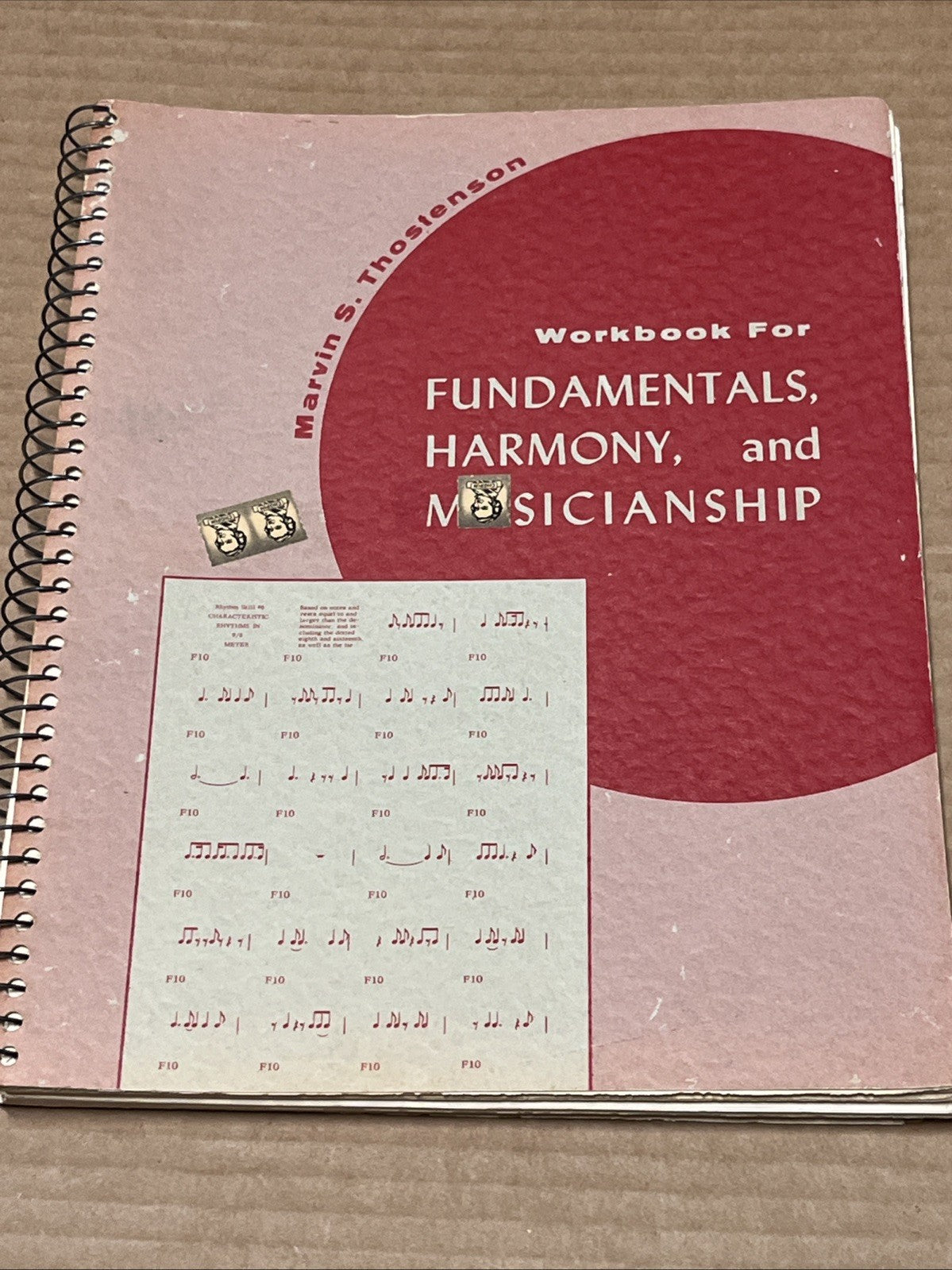 Workbook For Fundamentals, Harmony, and Musicianship Marvin S. Thostenson
