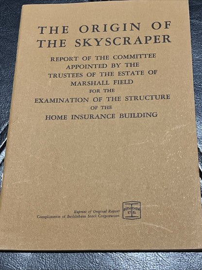 The Origin of the Skyscraper by Thomas E. Tallmadge 1939
