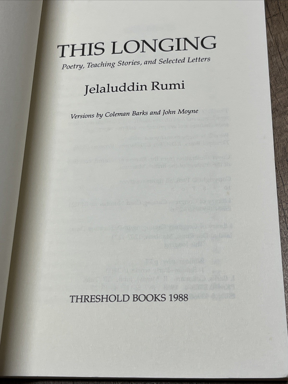 This Longing: Poetry, Teaching Stories, & Letters of Rumi Translated By Coleman
