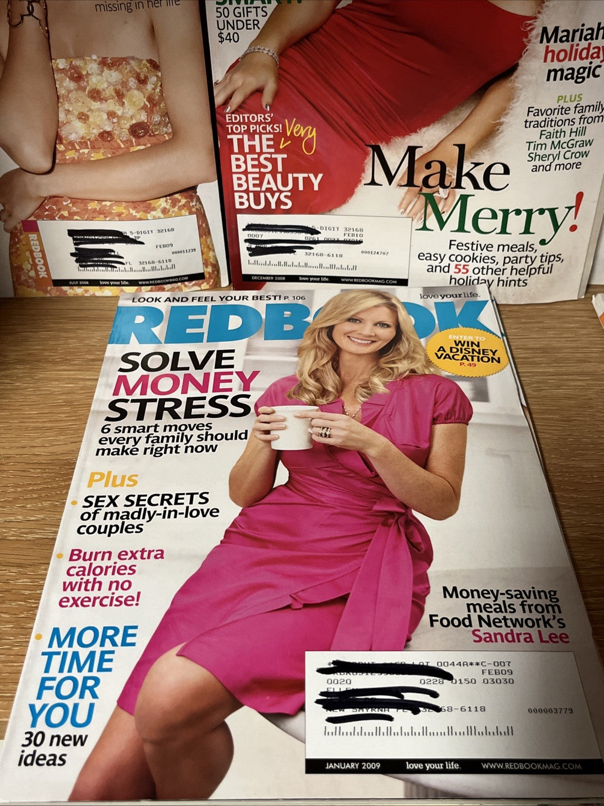 REDBOOK MAGAZINE Love Your Life Lot of 7 2007 - 2009 Mariah, Heidi, Trisha