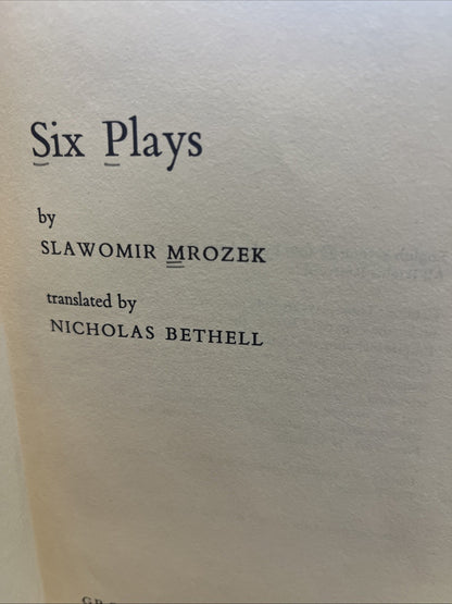 Six Plays by Slawormir Mrozek First Edition (1967) Hardcover Ex lib