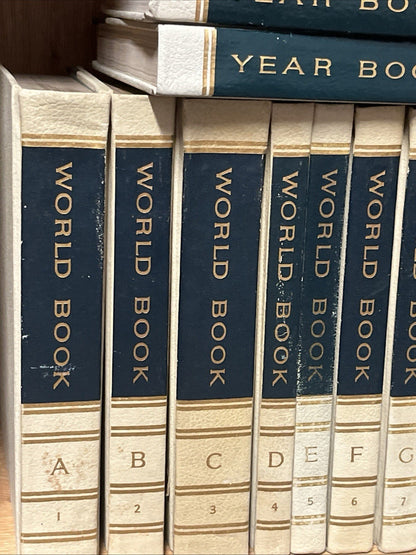 Vintage 1961 World Book Encyclopedia Sets {Missing Vol 19} +Year book 1964-68