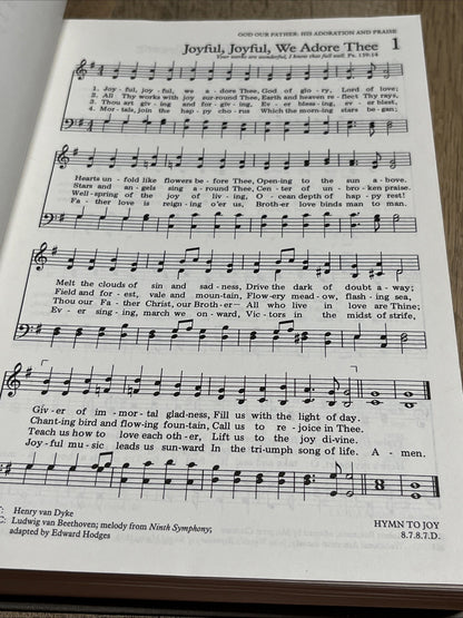 The Hymnal for Worship and Celebration Gray Hardcover 1986 /EX Libris