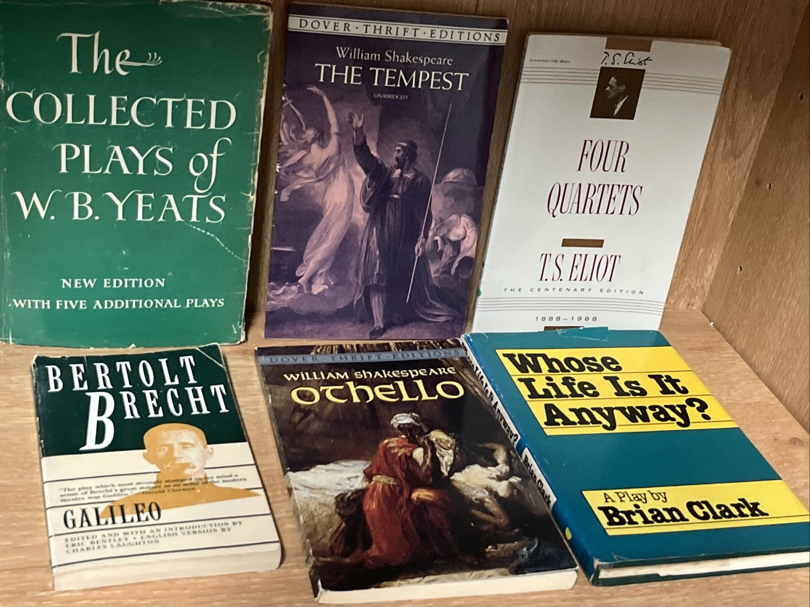 Collections of 6 Plays, Theatre, Shakespear Othello ,Yeats, Brian Clark, Galileo