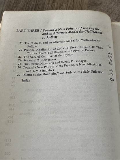 PSYCHIC POLITICS: AN ASPECT PSYCHOLOGY BOOK 1st Edition By Jane Roberts  1976