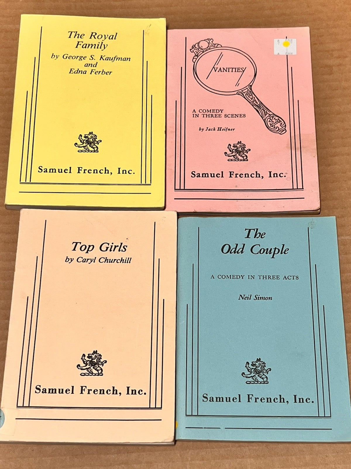 Lot of 4 Samuel French Plays - The Odd Couple| Vanities | Top Girls | Royal Fam