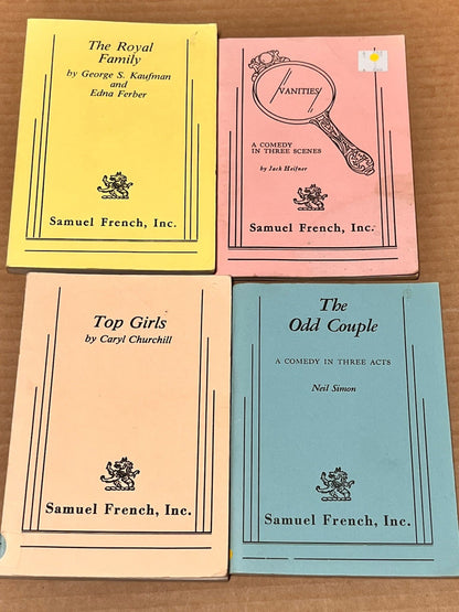 Lot of 4 Samuel French Plays - The Odd Couple| Vanities | Top Girls | Royal Fam