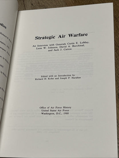 Strategic Air Warfare: USAF Warrior Studies From Office of US Air Force History