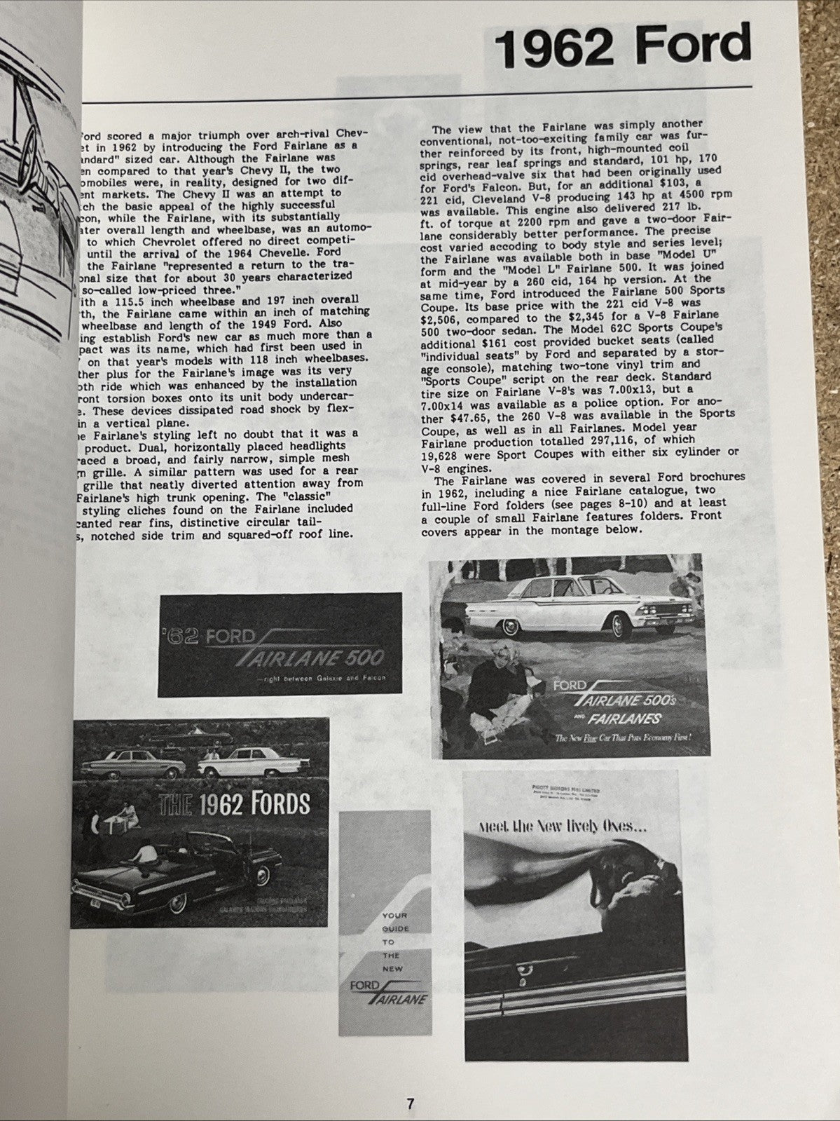 Sports Pub: Mid-Size Fords/Mercs 1962 -1975- Robert C. Ackerson-Photos-ads-te...
