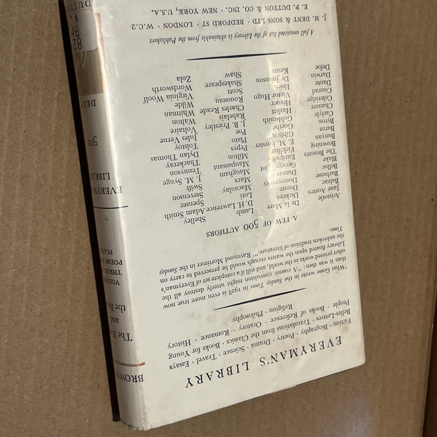 Robert Browning THE RING AND THE BOOK Everyman's Library Everyman's Library 1968