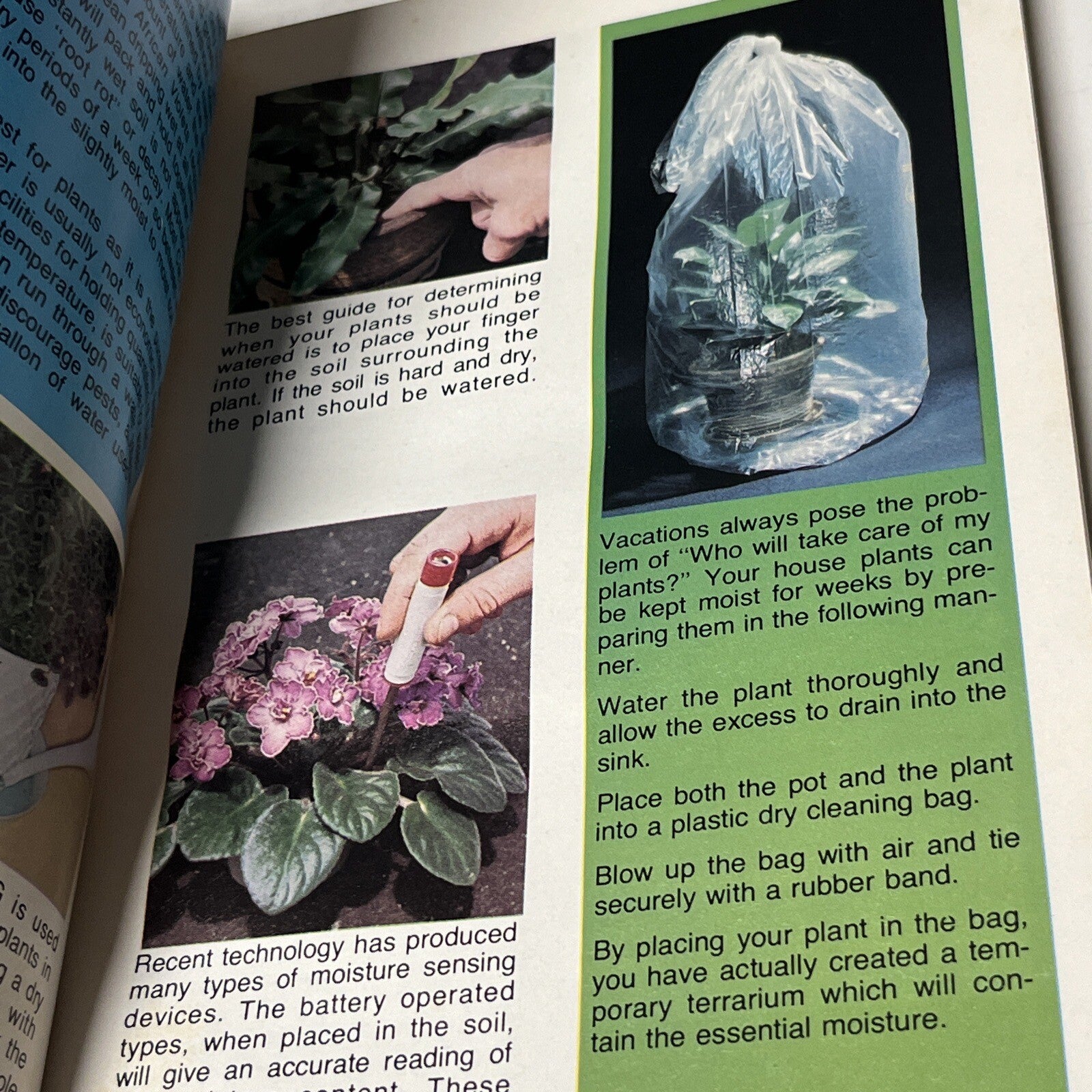Mother Nature's Handbook Secrets for Thriving Indoor Plants Vintage Book (1976)