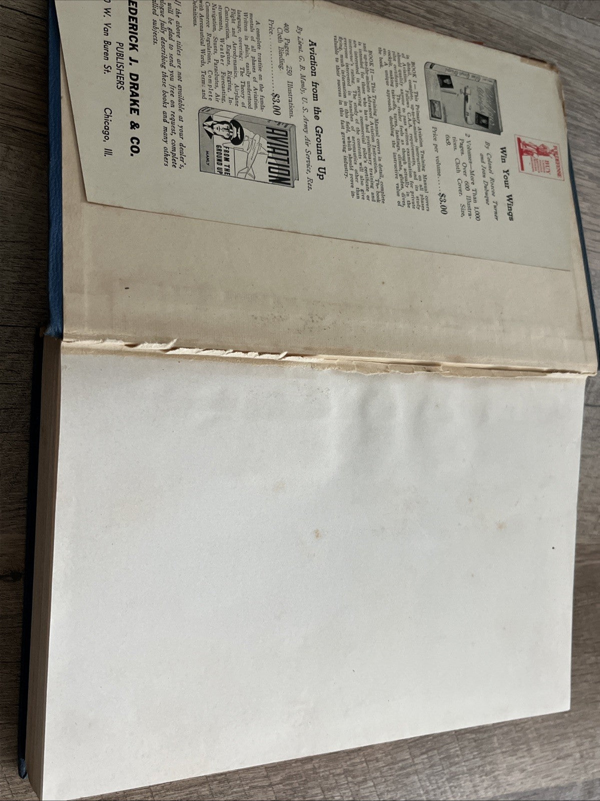 Win Your Wings, Book One By Roscoe Turner HC 1939