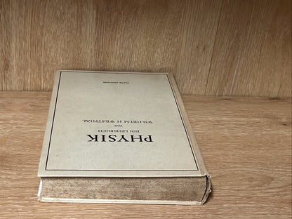 Physik: Ein Lehrbuch by Wilhelm H. Westphal (German) 1945 Hardcover