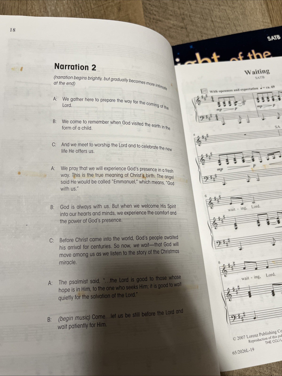 Night of the Father's Love SATB: The Awe and Mystery of God with Us Plus Cd