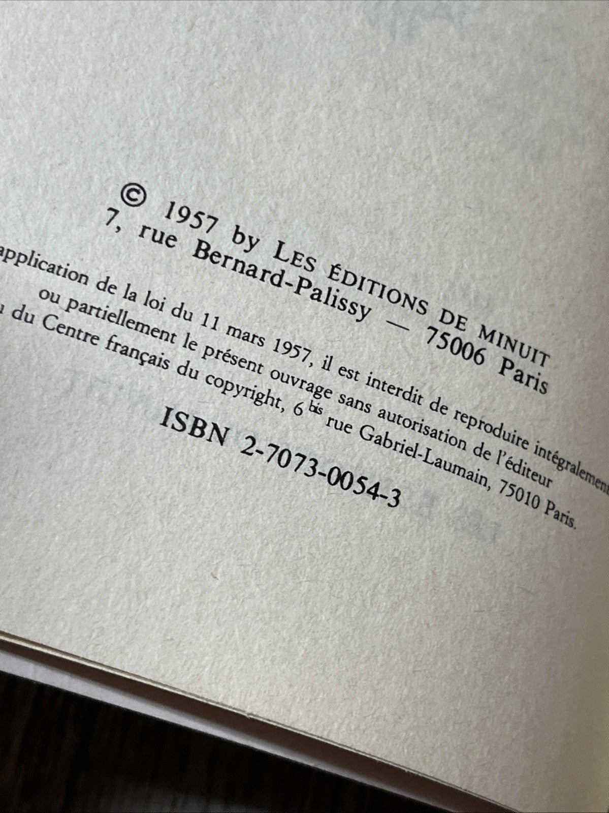 LA JALOUSIE  Roma  ALAIN ROBBE-GRILLET  Les Editions De Minuit