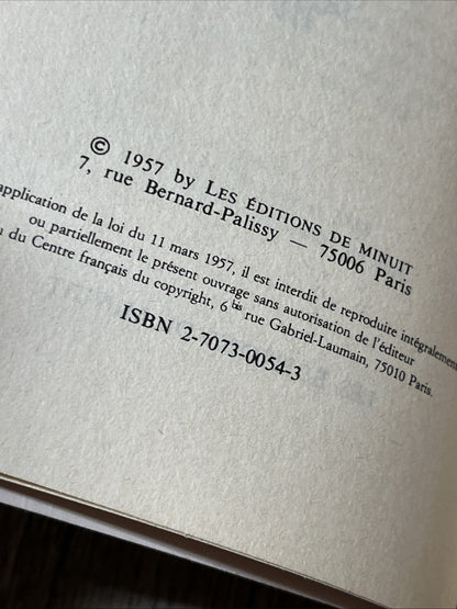 LA JALOUSIE  Roma  ALAIN ROBBE-GRILLET  Les Editions De Minuit
