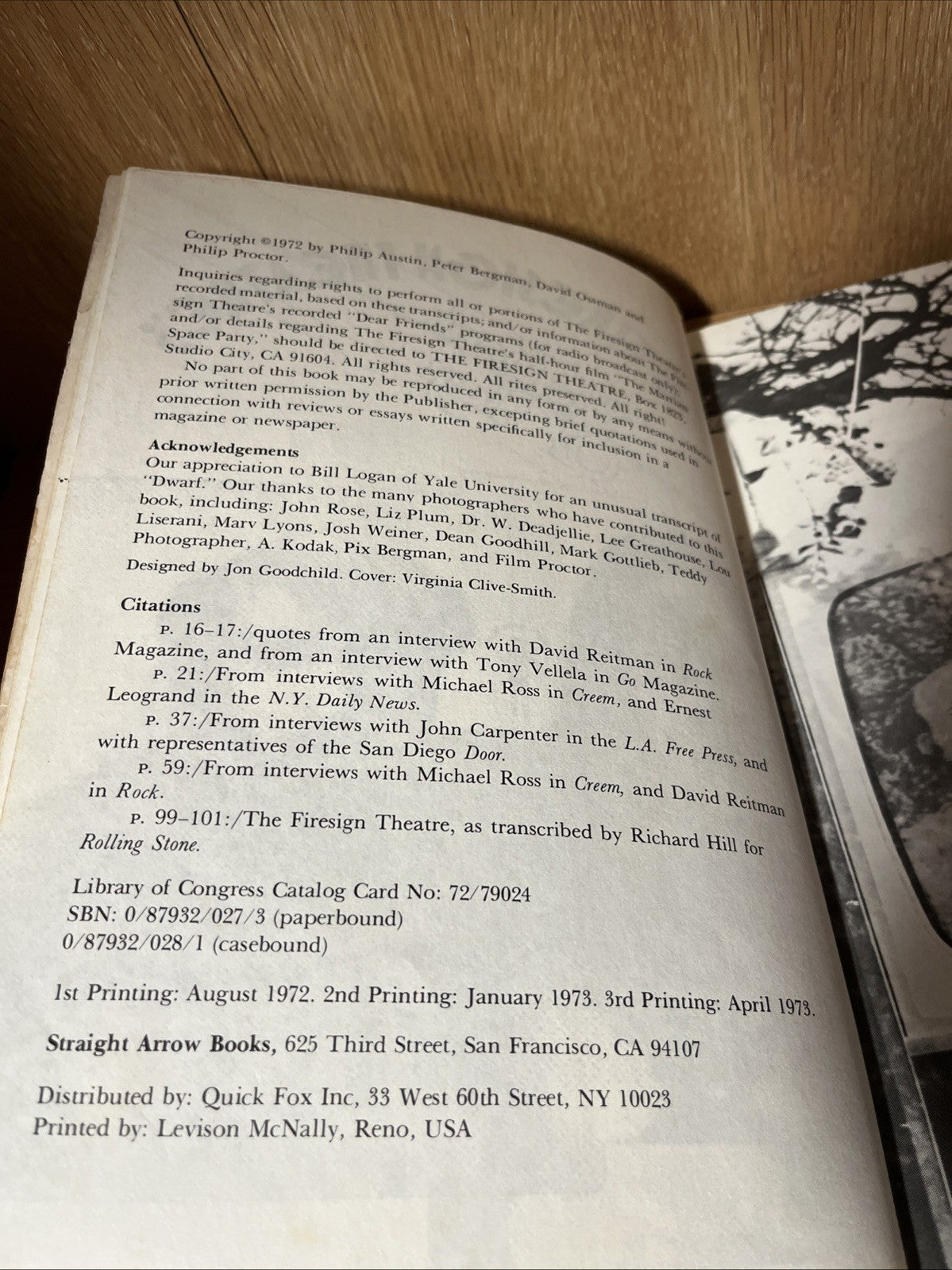 The Firesign Theatre's Big Book of Plays 1st Edition 1972