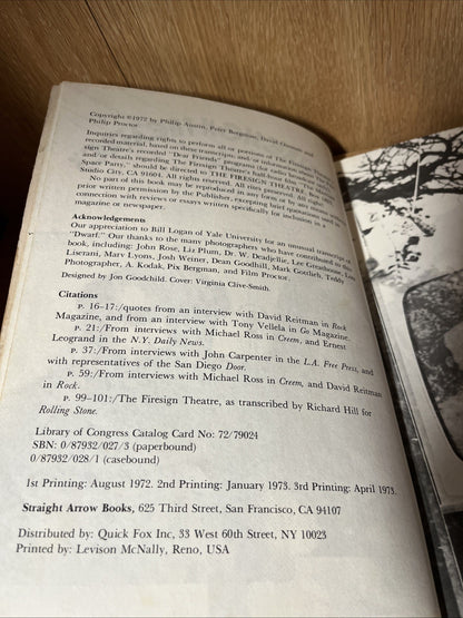 The Firesign Theatre's Big Book of Plays 1st Edition 1972