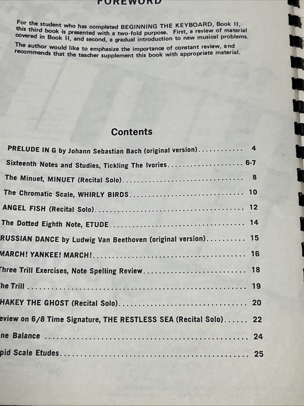 Beginning the Keyboard Book 3 by David Carr Glover (T017) 1963