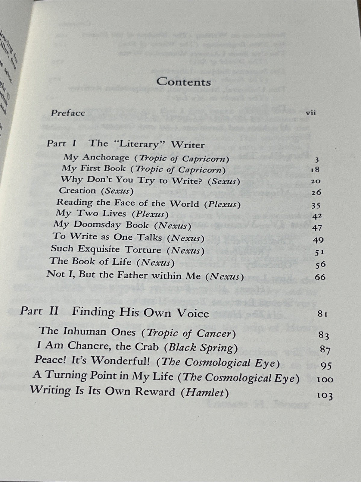 Henry Miller on Writing Selected Published And Unpublished Works Of Henry Miller