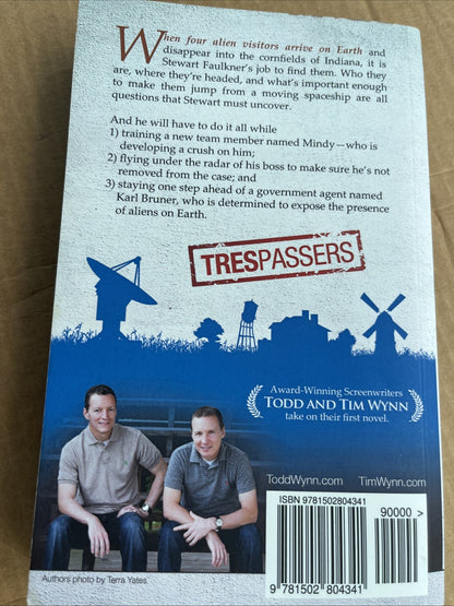 TRESPASSERS 1st Edition Todd Wynn & Tim Wynn  SIGNED COPY A Novel 2014