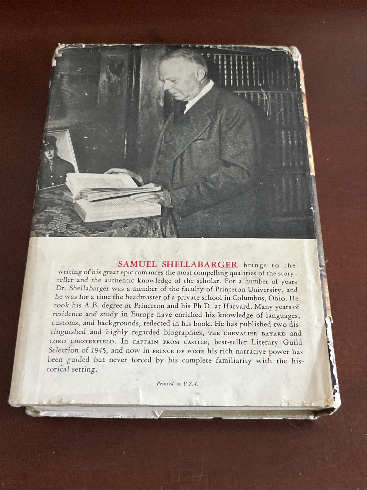 Prince Of Foxes by Samuel Shellabarger - Vintage 1947 HCDJ BCE
