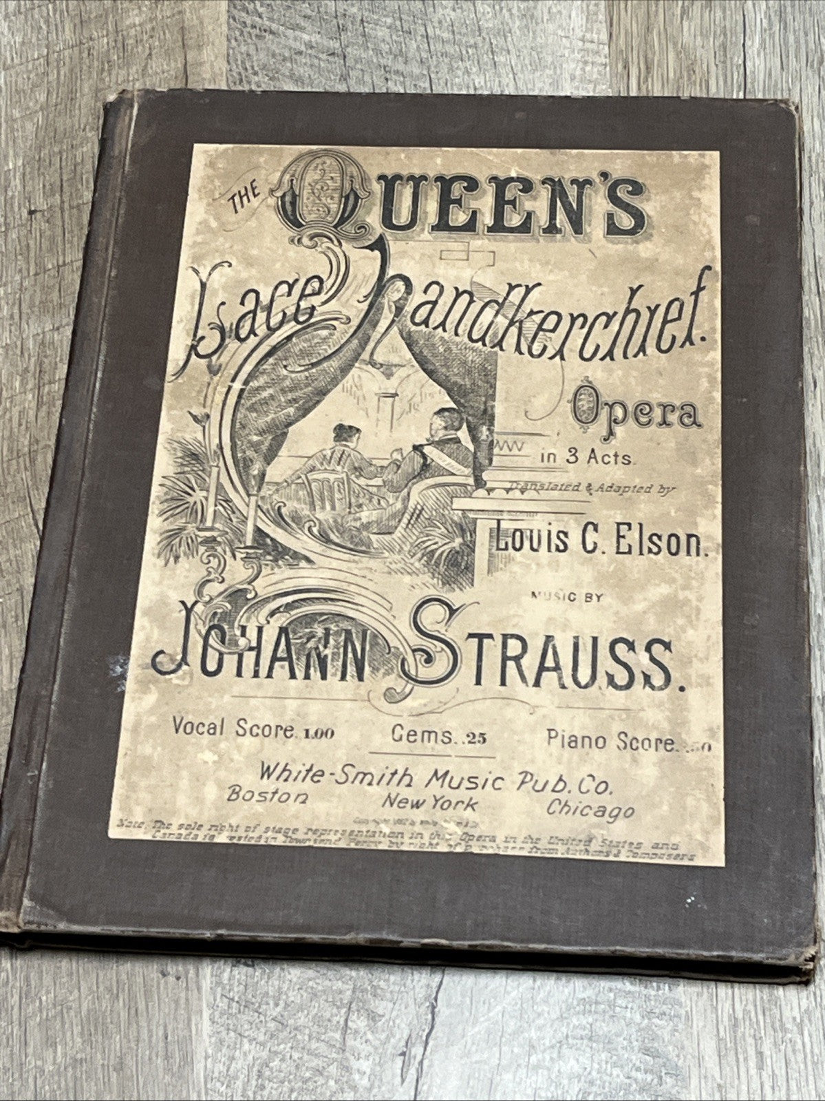 The QUEEN's Lace Handkerchief by Johann Strauss II  Rare Book 1894
