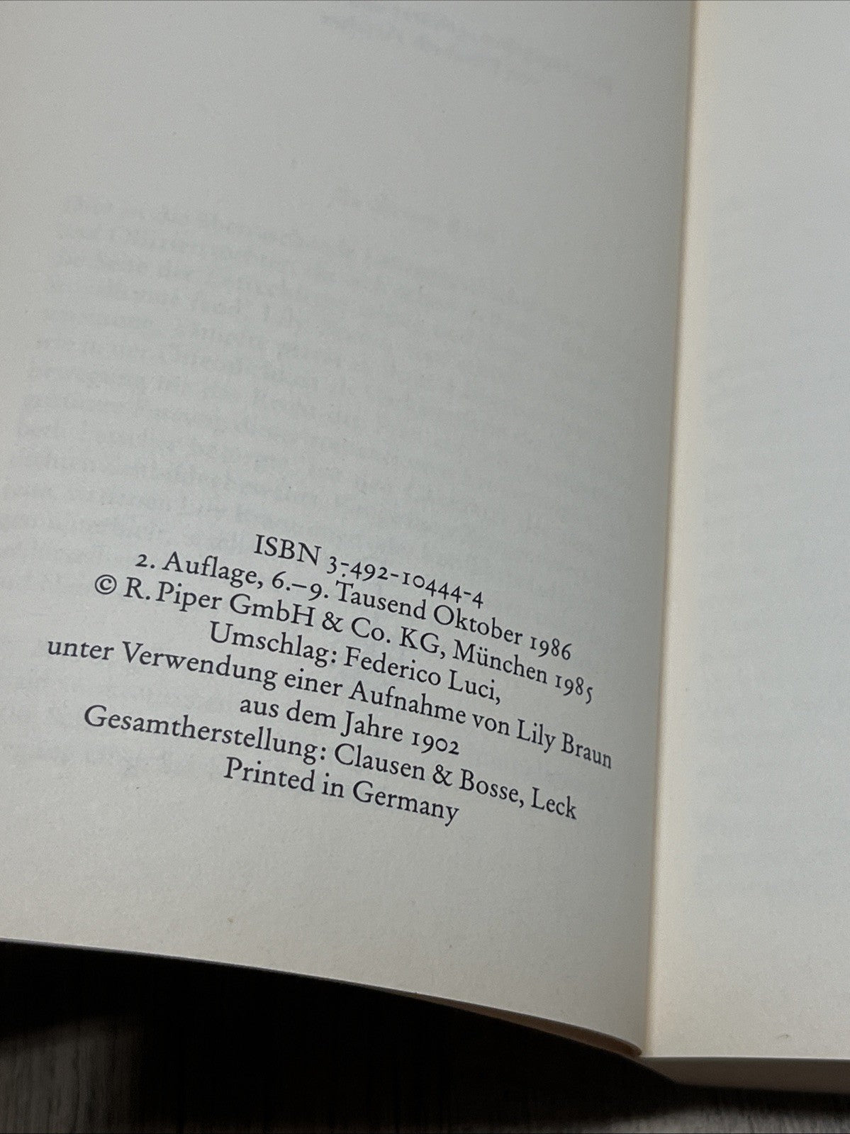 Memoiren einer Sozialistin Lily Braun HERAUSGEGEBEN Von Elisabeth Fetscher 1986