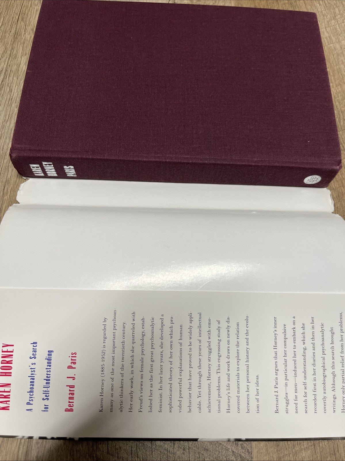 Karen Horney: A Psychoanalyst`s Search for Self-Understanding By Bernard SIGNED