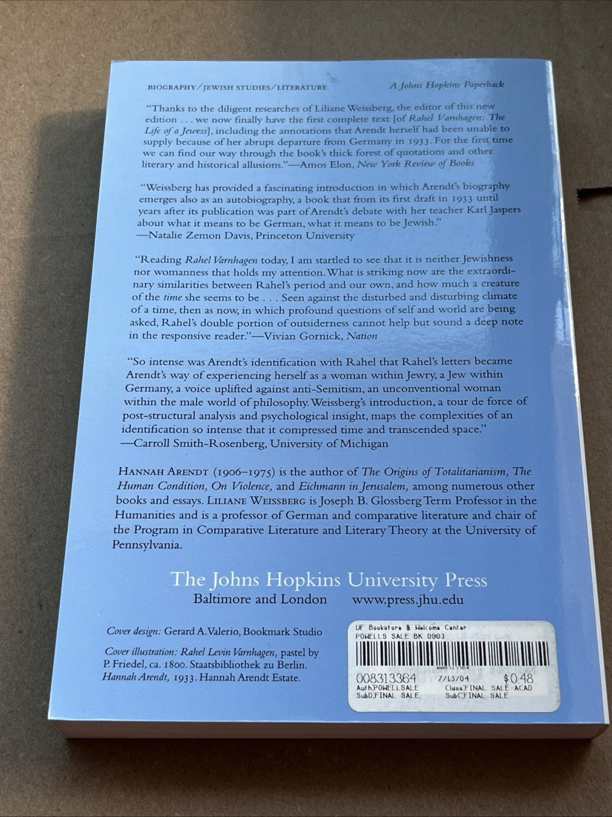 Rahel Varnhagen: The Life of a Jewess - First Complete Edition / MRG