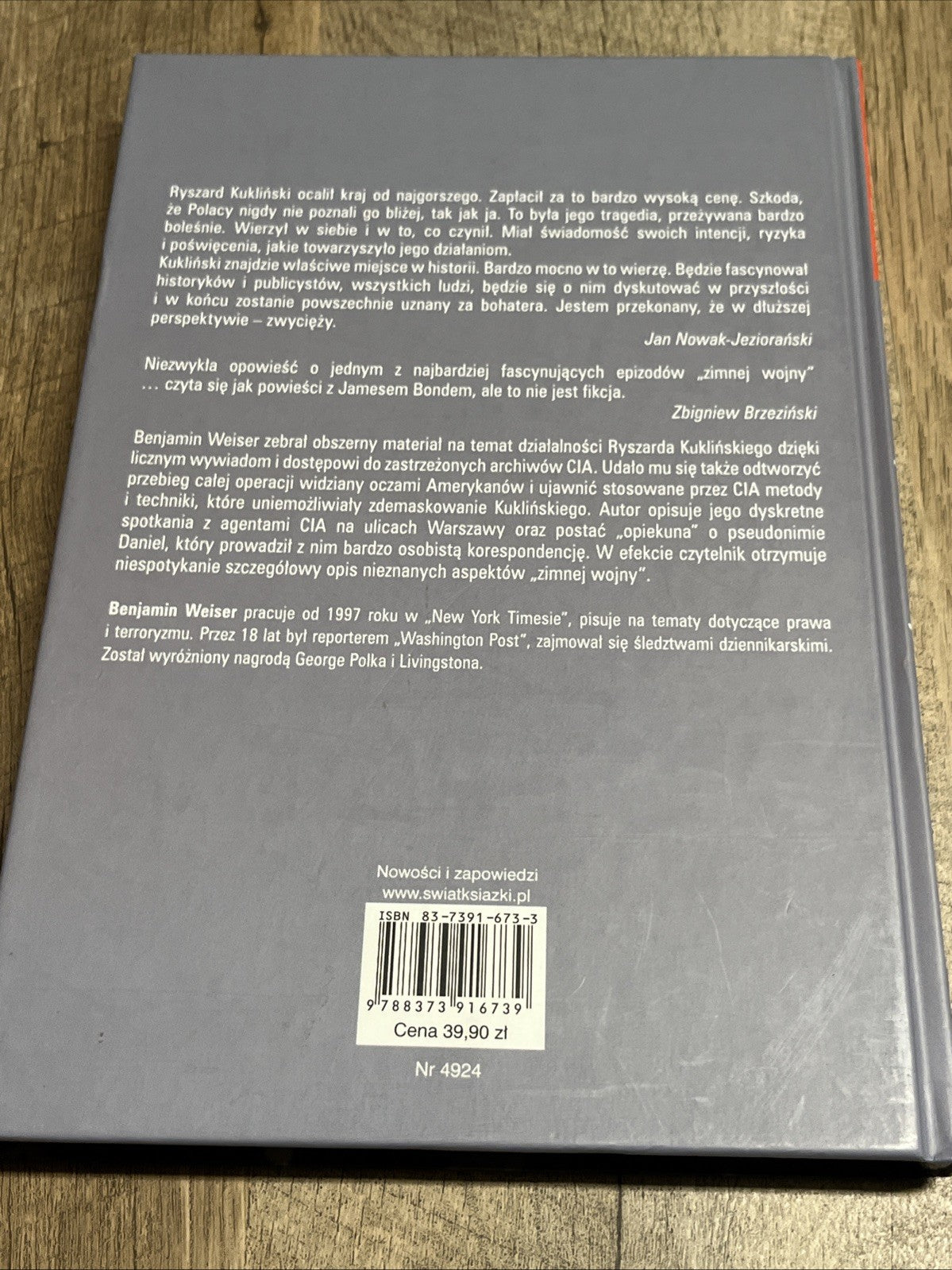 Ryszard Kukliński: życie ściśle tajne Benjamin Weiser