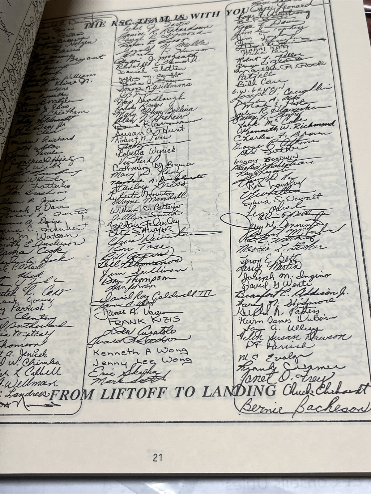 KSC TEAM signatures employee book STS 26R space shuttle collectible 1989