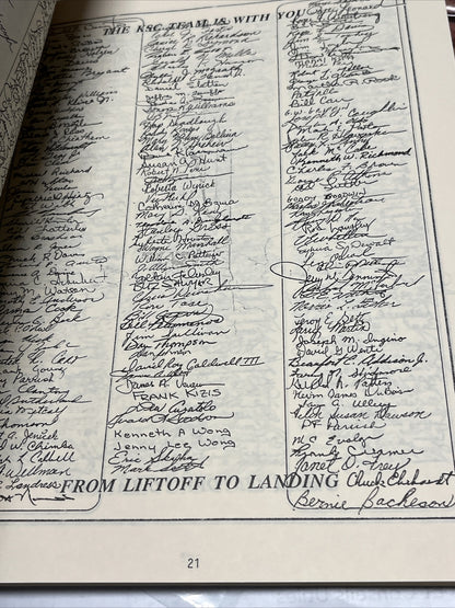 KSC TEAM signatures employee book STS 26R space shuttle collectible 1989