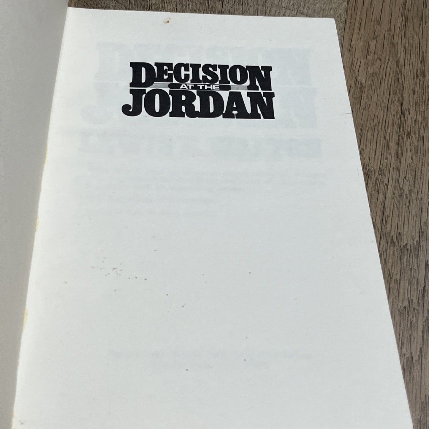 Decision at the Jordan New Sealed Paperback By Walton, Lewis R sda
