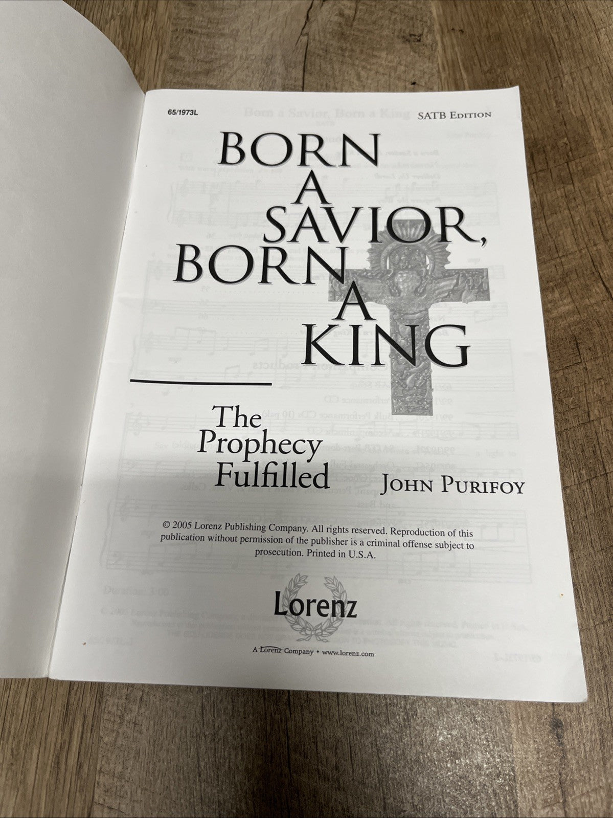 8pc Born A Savior, Born a King The Prophecy Fulfilled SATB Edition John Purifoy