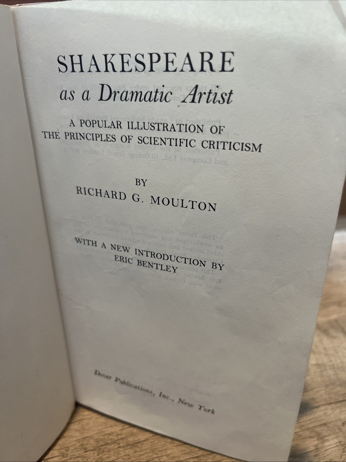 Shakespeare as a Dramatic Artist: A Popular Illustration Of…Richard Moulton 1966