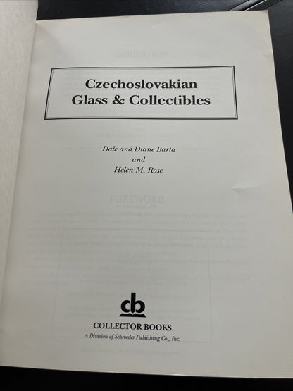 Czechoslovakian Glass and Collectibles by Dale Barta (1991, Trade Paperback)