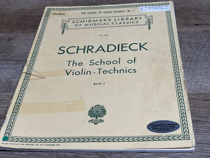 School of Violin Technics Book 1 Schirmer’s Library Of Music Classics Vol 515