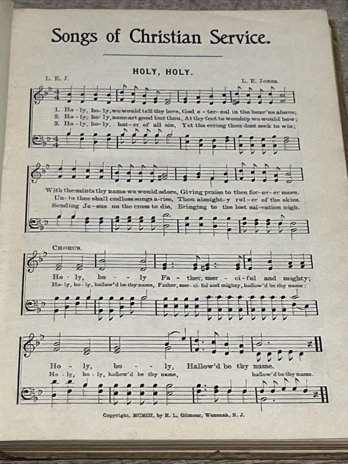 Songs of Christian Service 1903 By Kirkpatrick and Dr H.L Gilmour , Hall Mack Co