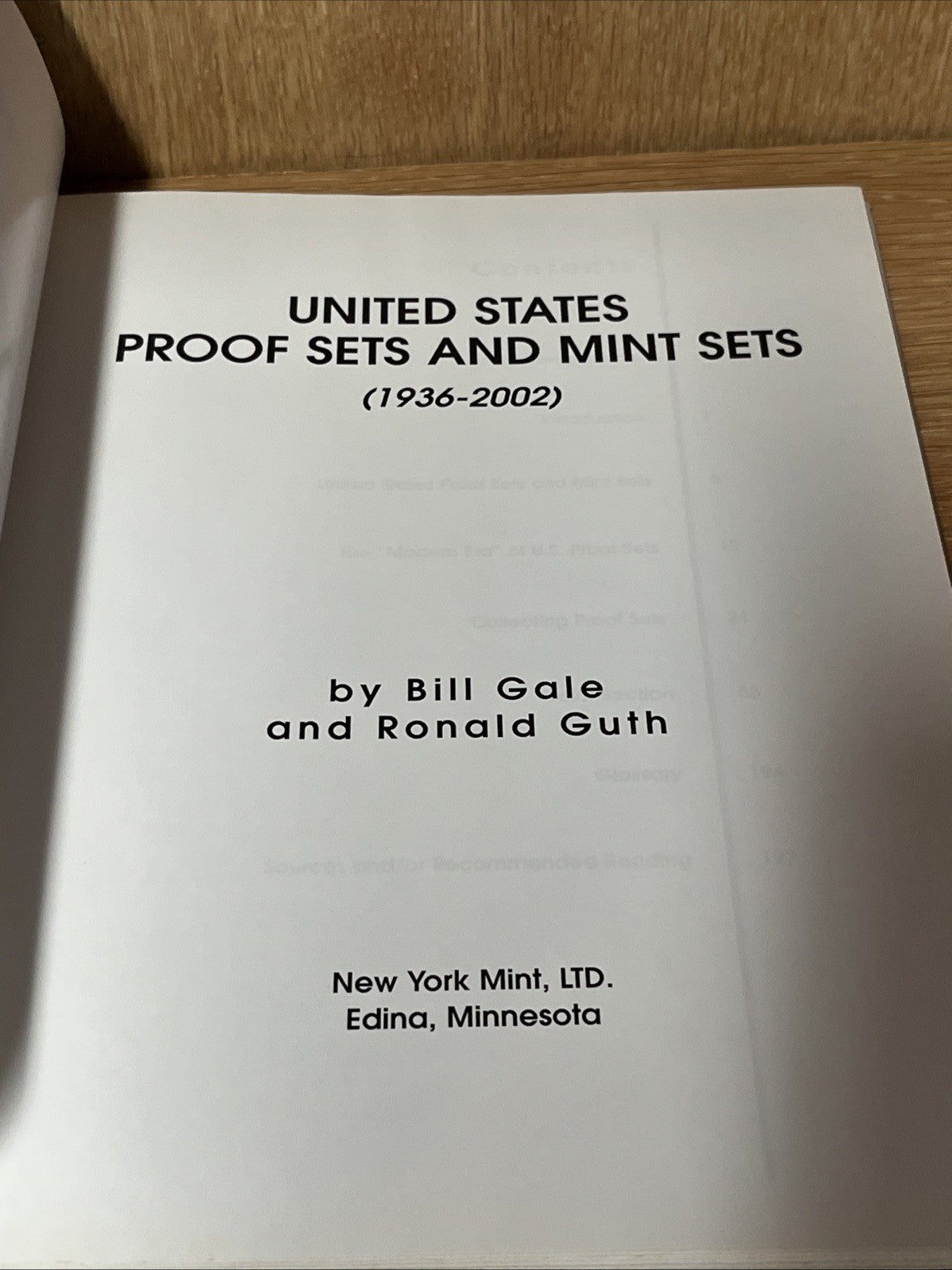 United States Proof Sets and Mint Sets 1936-2002 Ron Guth Bill Gale HC DJ Good