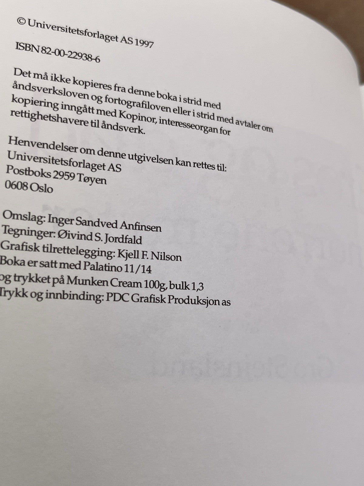 Eros og død i norrøne myter (Eros and Death in Norse Myths), by Gro Steinsland