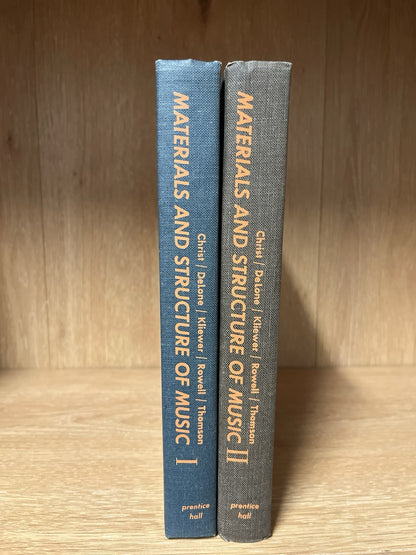 Materials and Structure of Music Vol.1 &2 First Edition William Christ 1966-1967