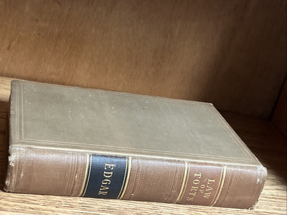 Leading Cases on the Law of Torts David Edgar First Edition 1926 : RARE