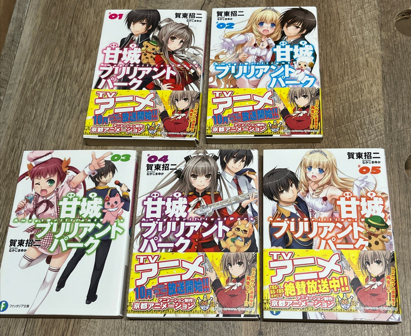 Amagi Brilliant Park Bunko Volumes 1-5 Set (Fujimi Fantasia Bunko) Shoji Gatoh