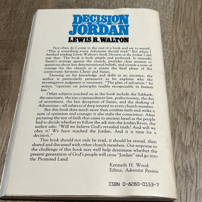 Decision at the Jordan New Sealed Paperback By Walton, Lewis R sda