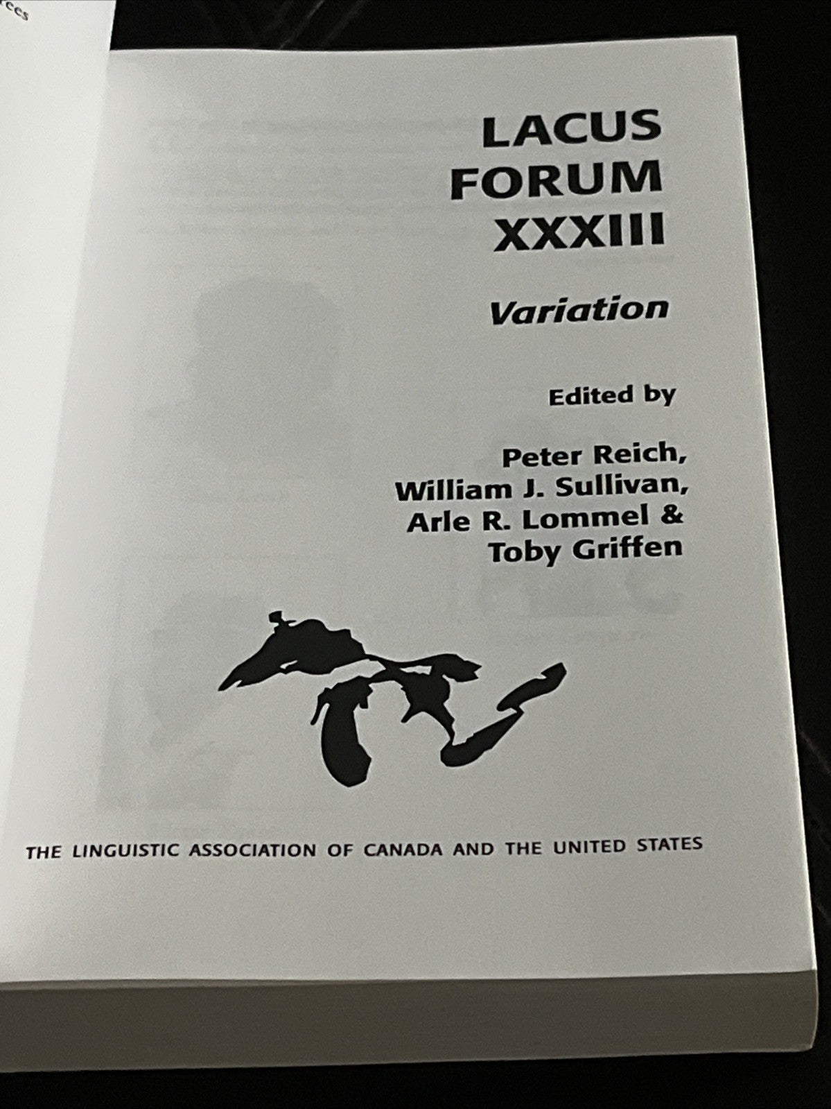 LACUS FORUM XXXIII : Variation  ( 33rd volume ) University Of Toronto