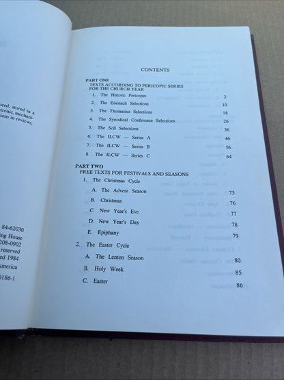 SERMON TEXTS 1st Edition Ernst H. Wendland - 1984 Hardcover
