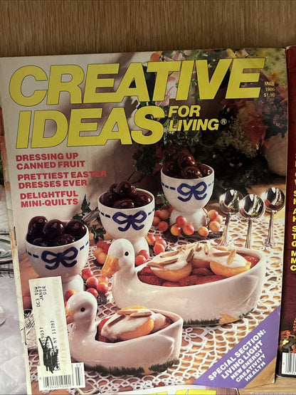 Lot of 5 Creative Ideas For Living Magazine1986/ 1988