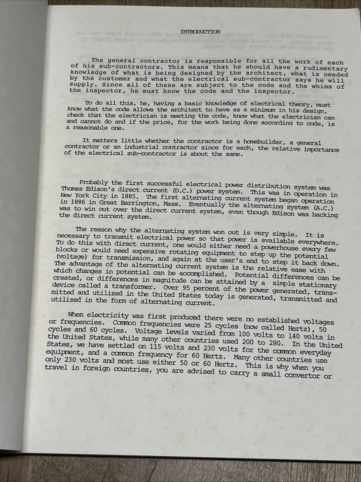 Electricity for the Construction Contractor J. Morris Trimmer 1984