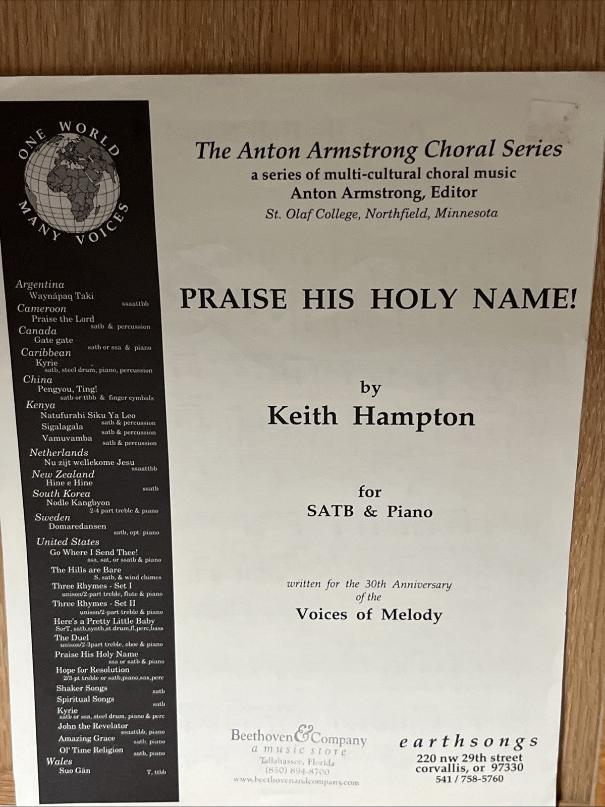 Lot of 6 Classic Music Sheet , Praise His Holy Name, Chappell’s Famous Melody..